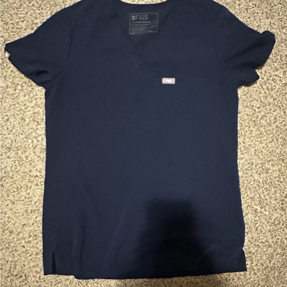 Figs Navy Blue Scrub Top Catarina one pocket XS women’s technical collection